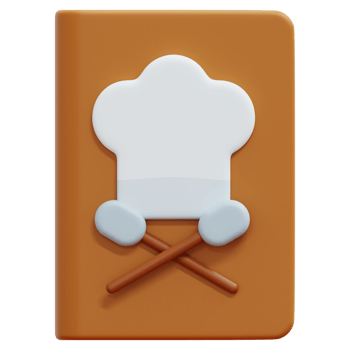 recipe book 3d render icon illustration png