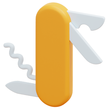 pocket knife 3d render icon illustration png
