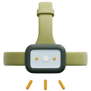 headlamp 3d render icon illustration png