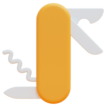 pocket knife 3d render icon illustration png