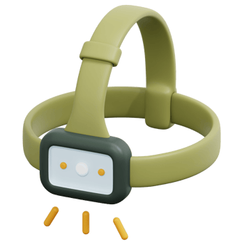 headlamp 3d render icon illustration png