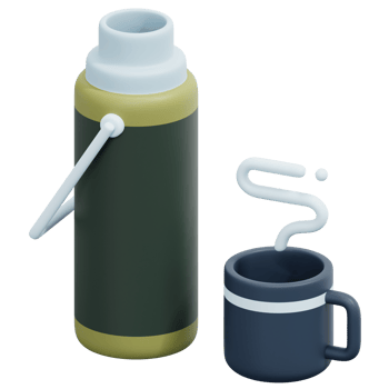 hot drink 3d render icon illustration png
