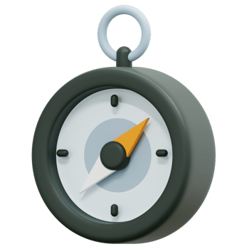compass 3d render icon illustration png