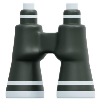 binocular 3d render icon illustration png