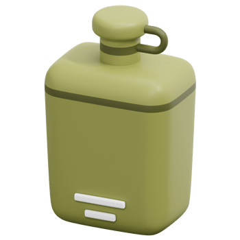canteen 3d render icon illustration png