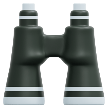 binocular 3d render icon illustration png