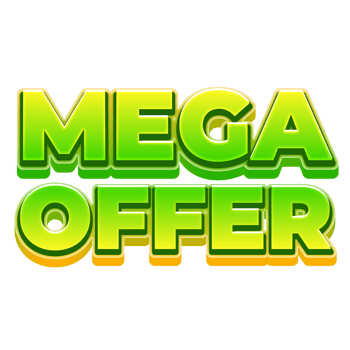 Mega Offer 3D Marketing Label Text png