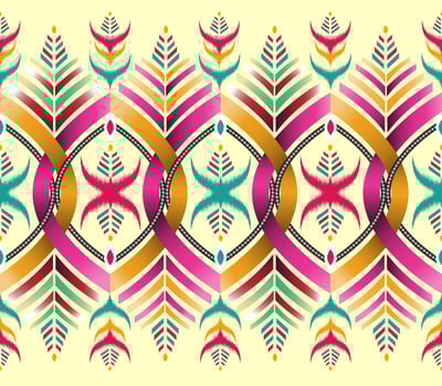 traditional ethnic geometric pattern background design for backgrounds carpet wallpaper clothes wrap fabric seamless embroidery style vector illustration