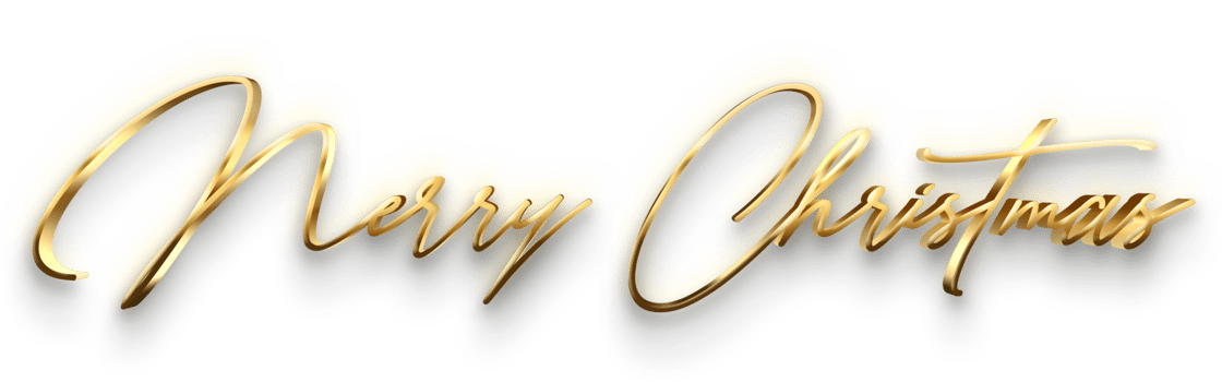 Golden Luxury Merry Christmas Text png