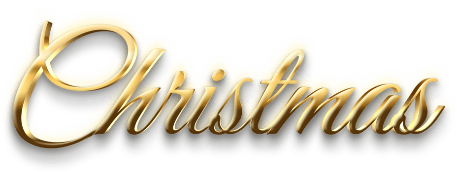 Golden Luxury Christmas Text png