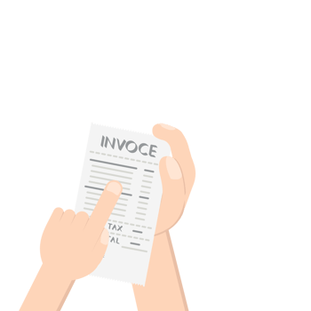 hand holding invoice billing invoice png