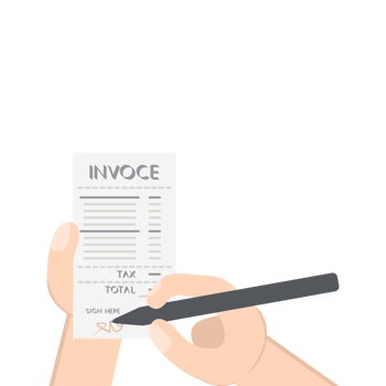 hand holding invoice billing invoice png