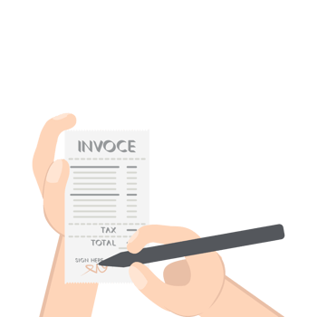 hand holding invoice billing invoice png