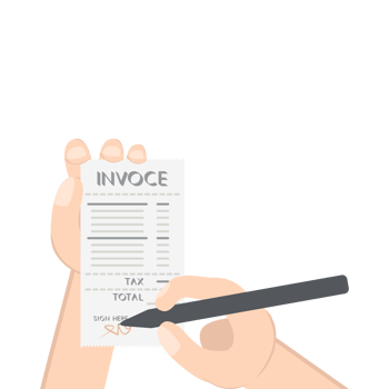 hand holding invoice billing invoice png