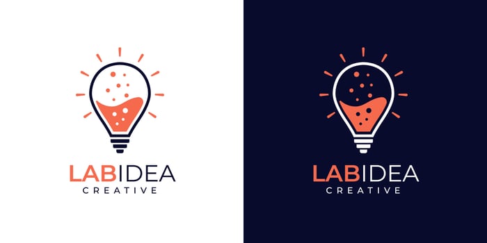 Lab and Idea logo design vector