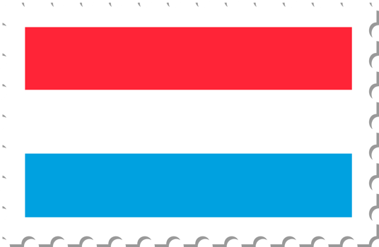 Luxembourg flag postage stamp. png