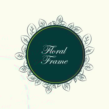 Vintage Hand Drawn Floral Frame For Monograms, Invitations, Cards, Labels, Easter, Spring, Summer Design Ornaments Vector illustration.