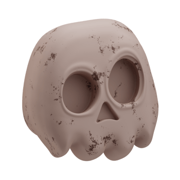 Skull Head Halloween Icon, 3d Illustration png