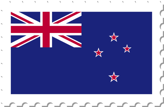 New Zealand flag postage stamp. png