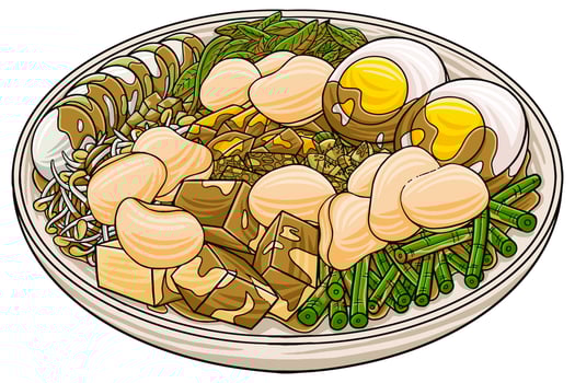 Gado-Gado Jakarta Indonesian Food vector
