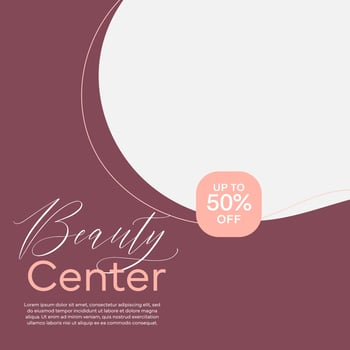 Beauty Center Makeup Social Media Square Banner Flyer Template Design.post good media for beauty poster vector