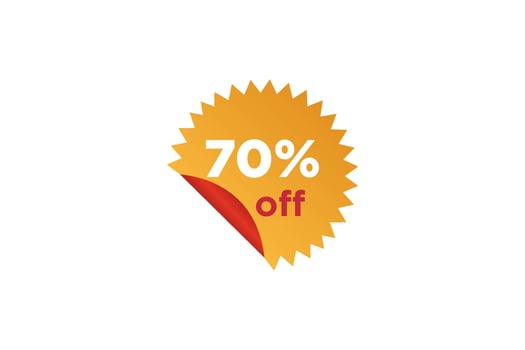 70 discount, Sales Vector badges for Labels, , Stickers, Banners, Tags, Web Stickers, New offer. Discount origami sign banner.