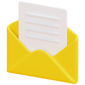 open email 3d render icon illustration png