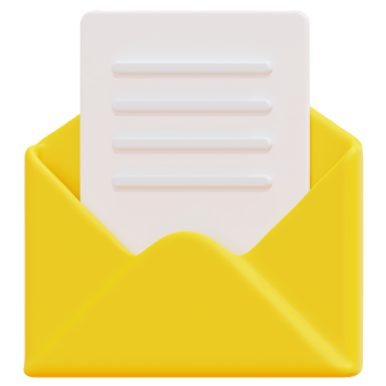 open email 3d render icon illustration png
