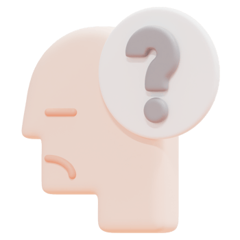 confused 3d render icon illustration png