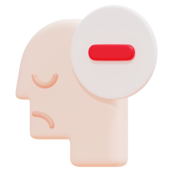 negative 3d render icon illustration png