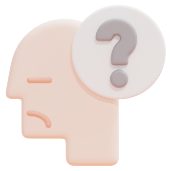 confused 3d render icon illustration png