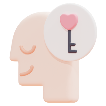 open mind 3d render icon illustration png