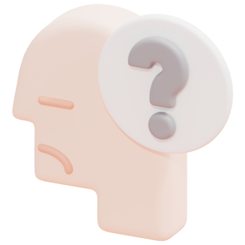 confused 3d render icon illustration png