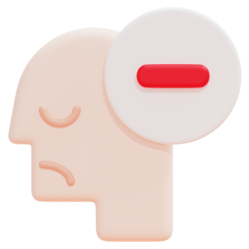 negative 3d render icon illustration png