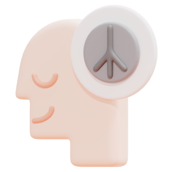peace 3d render icon illustration png