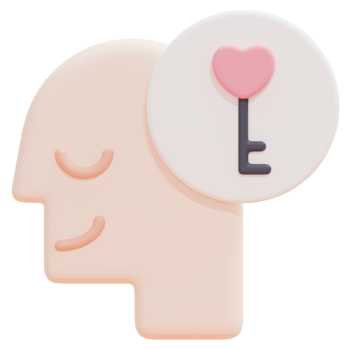 open mind 3d render icon illustration png