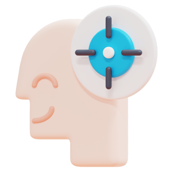 target 3d render icon illustration png