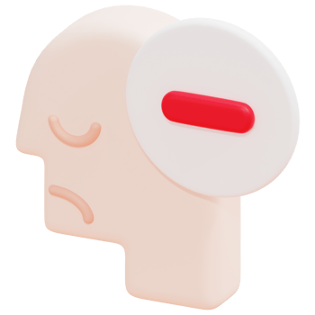 negative 3d render icon illustration png