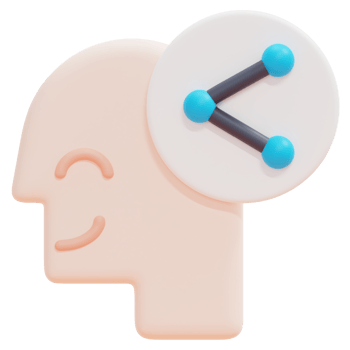 share 3d render icon illustration png