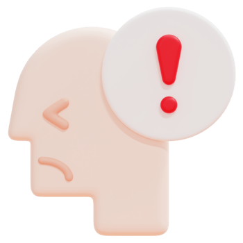 worried 3d render icon illustration png