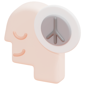 peace 3d render icon illustration png
