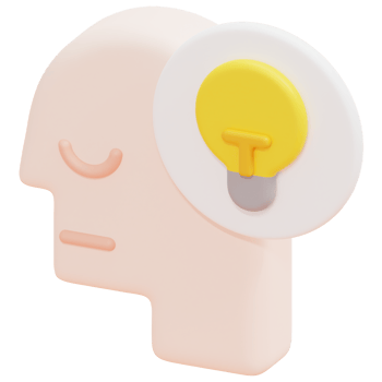 idea 3d render icon illustration png