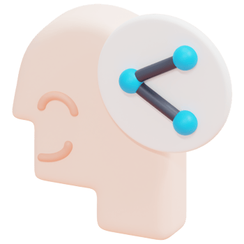 share 3d render icon illustration png