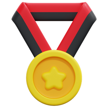 medal 3d render icon illustration png