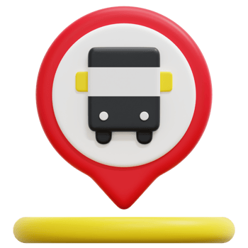 bus stop 3d render icon illustration png