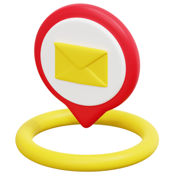 post office 3d render icon illustration png