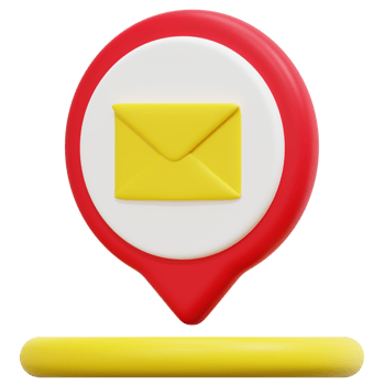 post office 3d render icon illustration png