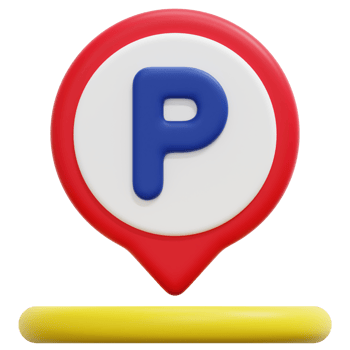 parking 3d render icon illustration png
