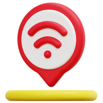 wifi 3d render icon illustration png