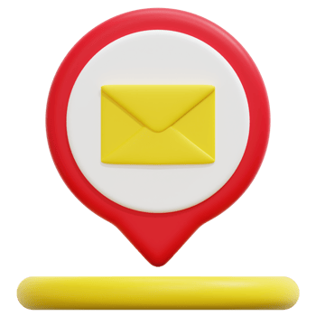 post office 3d render icon illustration png